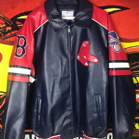 Genuine Merchandise Other - Boston Red Sox Leather Varsity Jacket Full Zip MLB